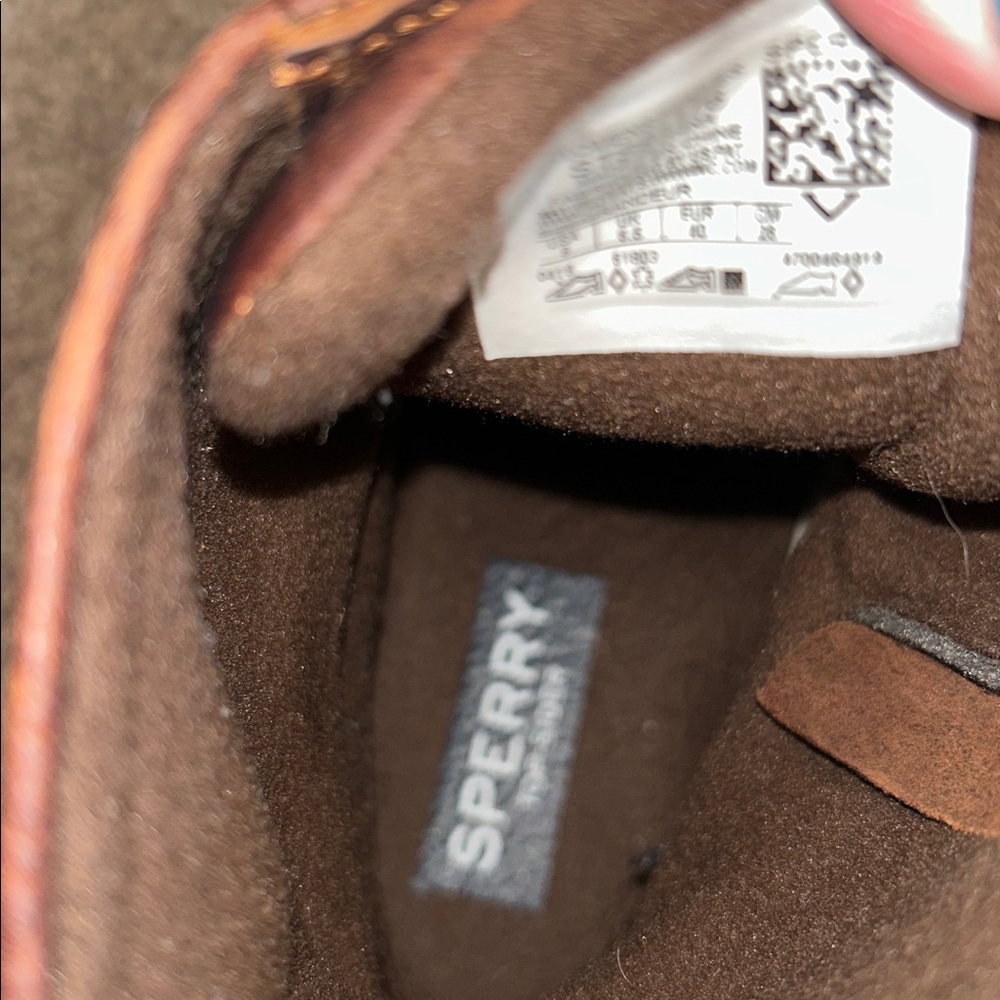 Sperry Brown and Black Boots with Tan Laces - Picture 7 of 8